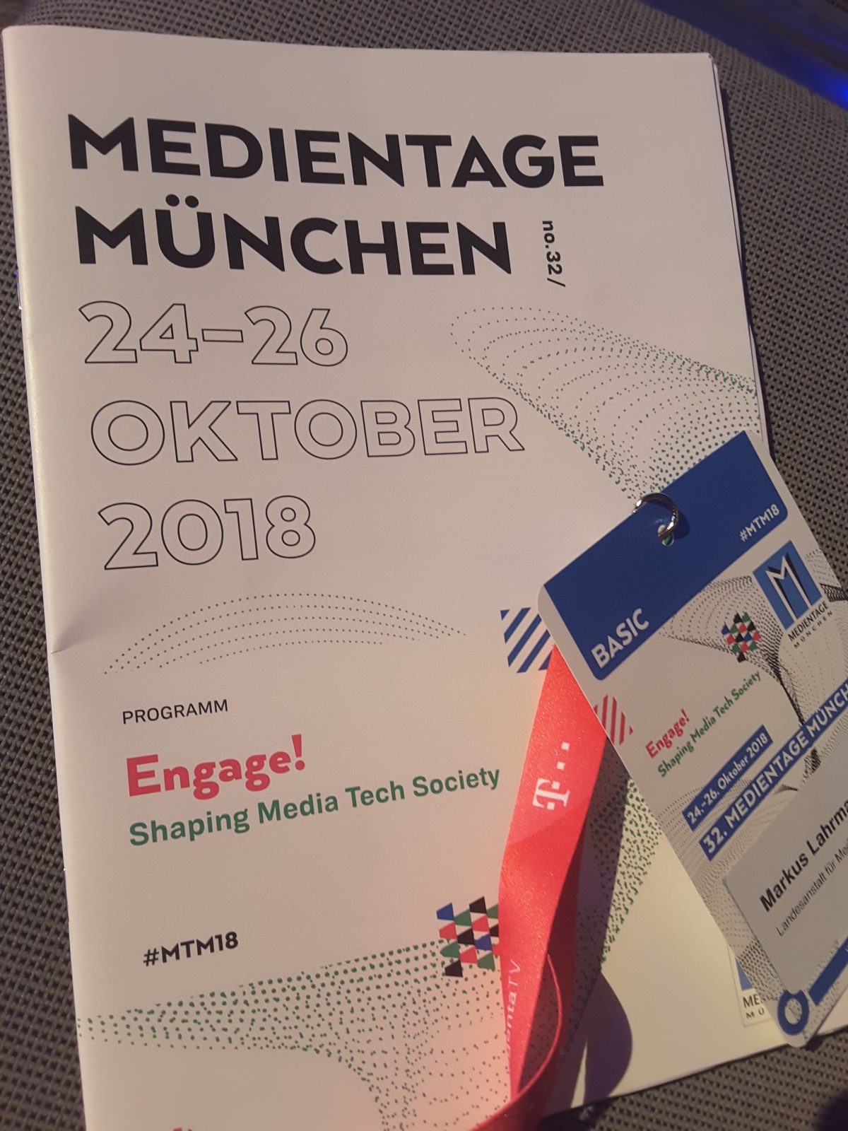 Einladungsprospekt zu den Münchener Medientagen